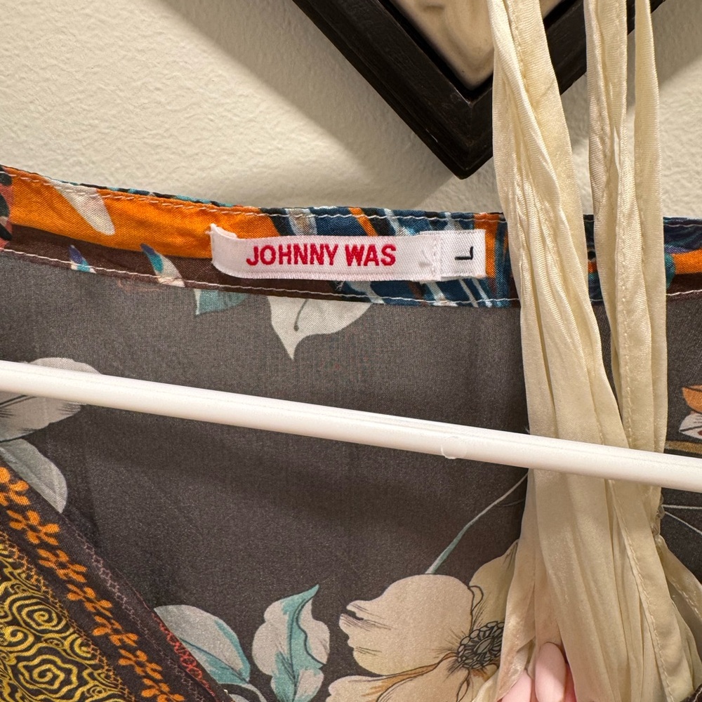 Johnny Was Gray and Orange Resort Sundress